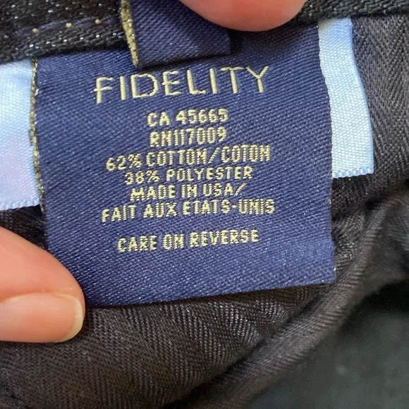 Fidelity M3010 Sabbath Rinse Men’s Jeans Size 33 Made in USA Dark Wash Straight - Picture 6 of 15